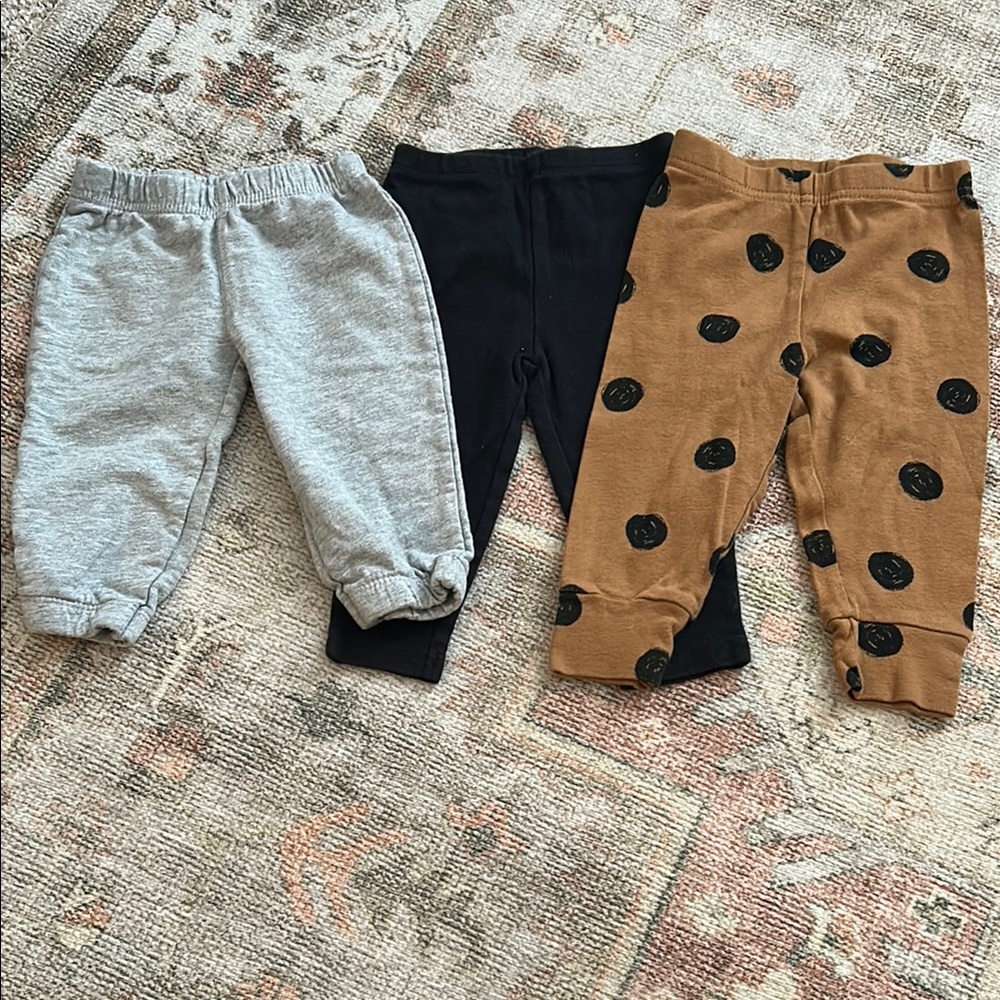 Kids Bottoms Set - Gray, Black, and Brown